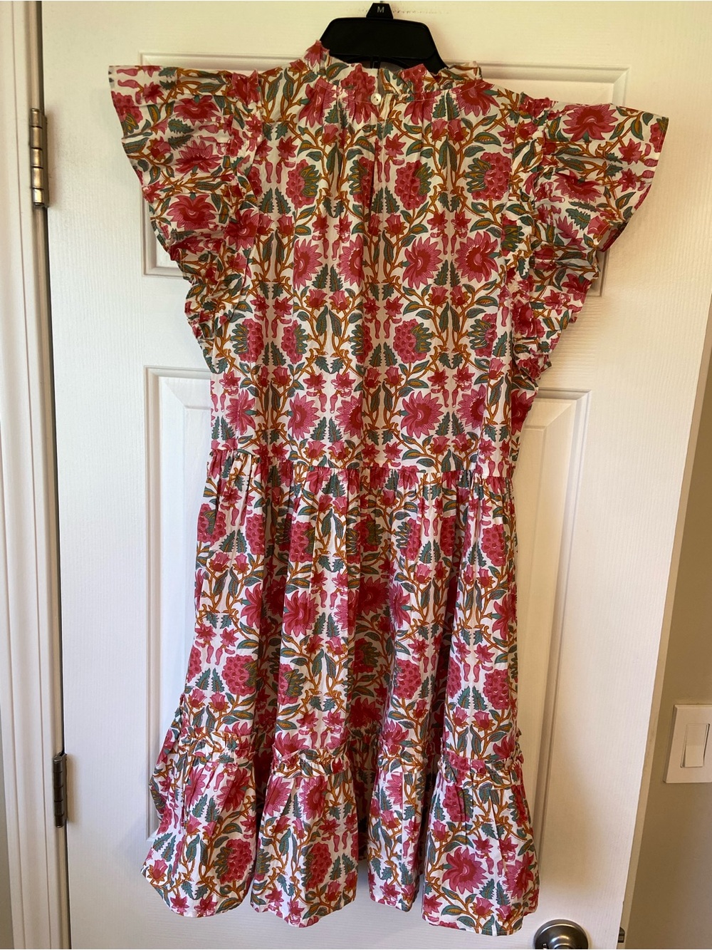 Caroline Constas Strawberry Print Ruffle Mini Dress Medium - Picture 12 of 12